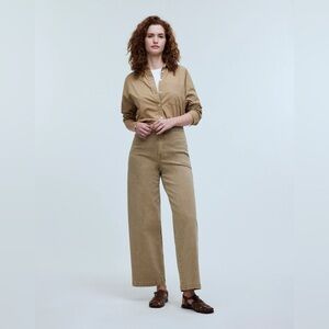 NWT Madewell The Curvy Emmett Wide-Leg Crop Pant: Welt Pocket Edition